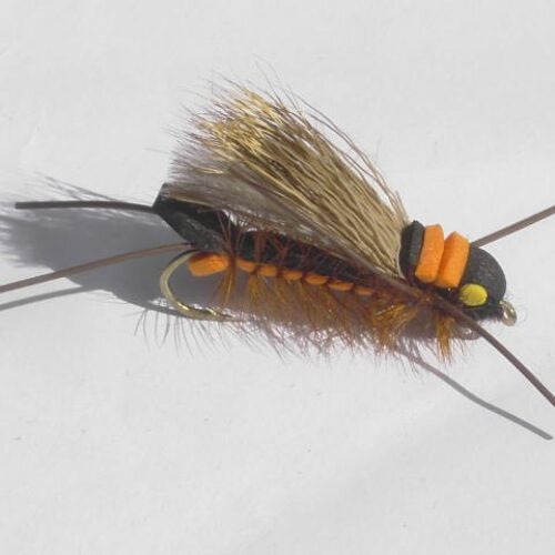 Salmon fly hopper orange